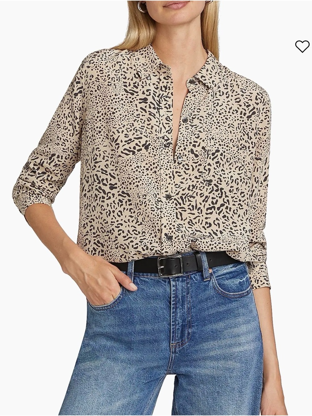 Rails Kate Mixed Leopard Print Silk Shirt